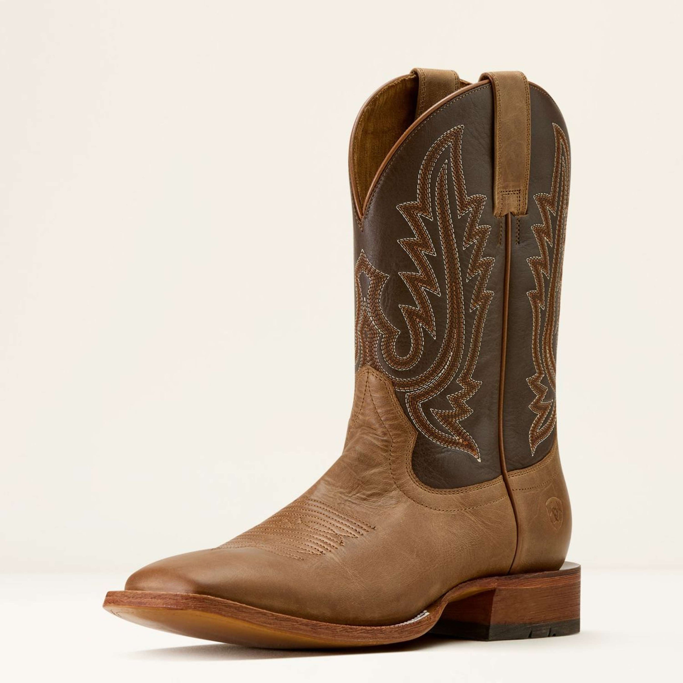 Ariat Botas Western County Roads Hombres Wheat Tan/Santa Fe Brown Ariat Botas Western County Roads Hombres Wheat Tan/Santa Fe Brown