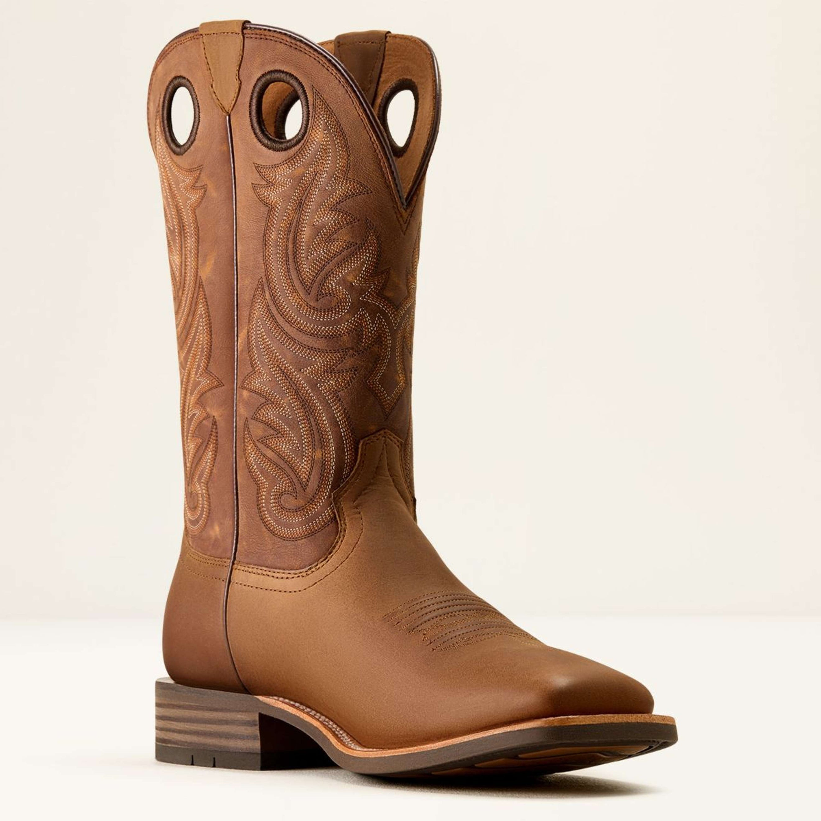 Ariat Botas Western Highland Toughstock Hombres Distressed Brown/Tack Room Brown