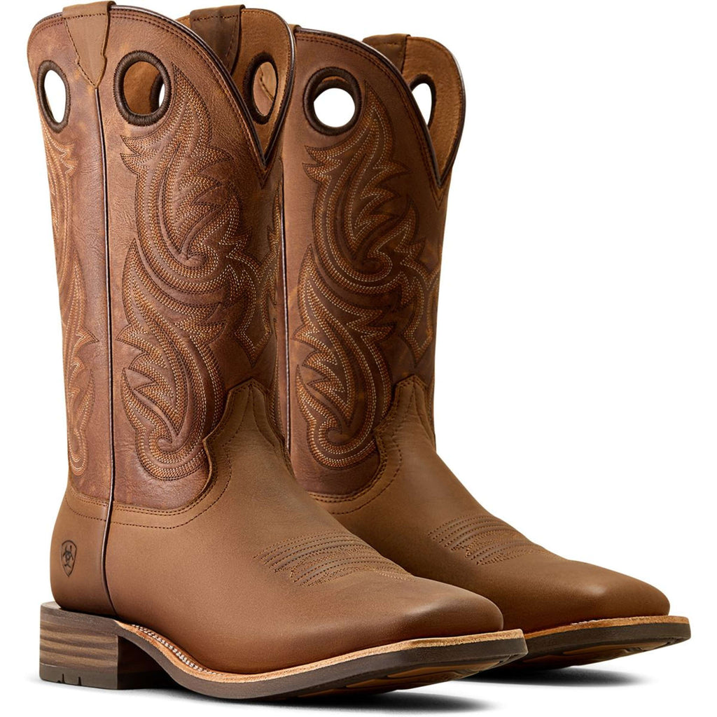 Ariat Botas Western Highland Toughstock Hombres Distressed Brown/Tack Room Brown