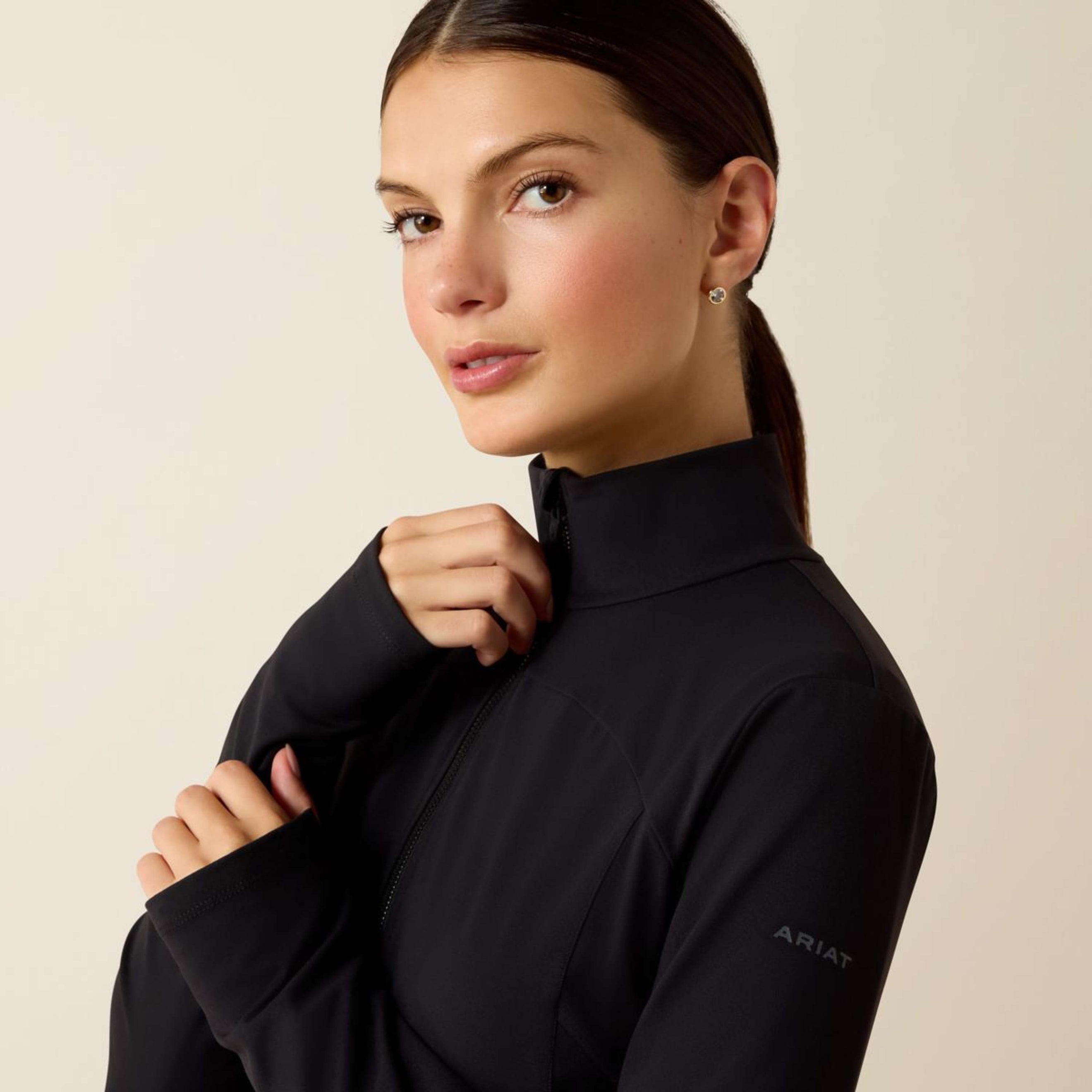 Ariat Sudadera con capucha y cremallera Solveil Full Zip Mujer Negro Ariat Sudadera con capucha y cremallera Solveil Full Zip Mujer Negro