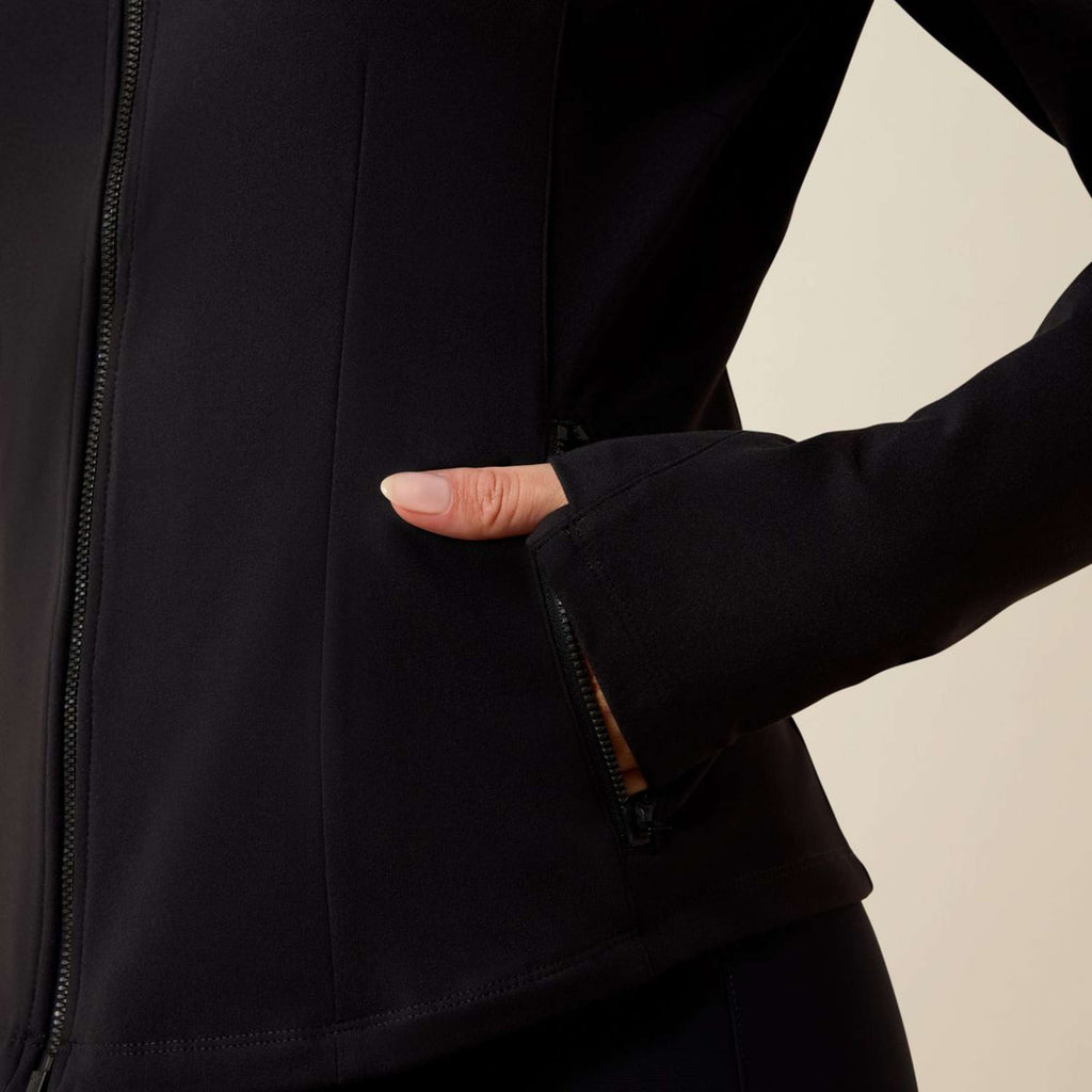 Ariat Sudadera con capucha y cremallera Solveil Full Zip Mujer Negro