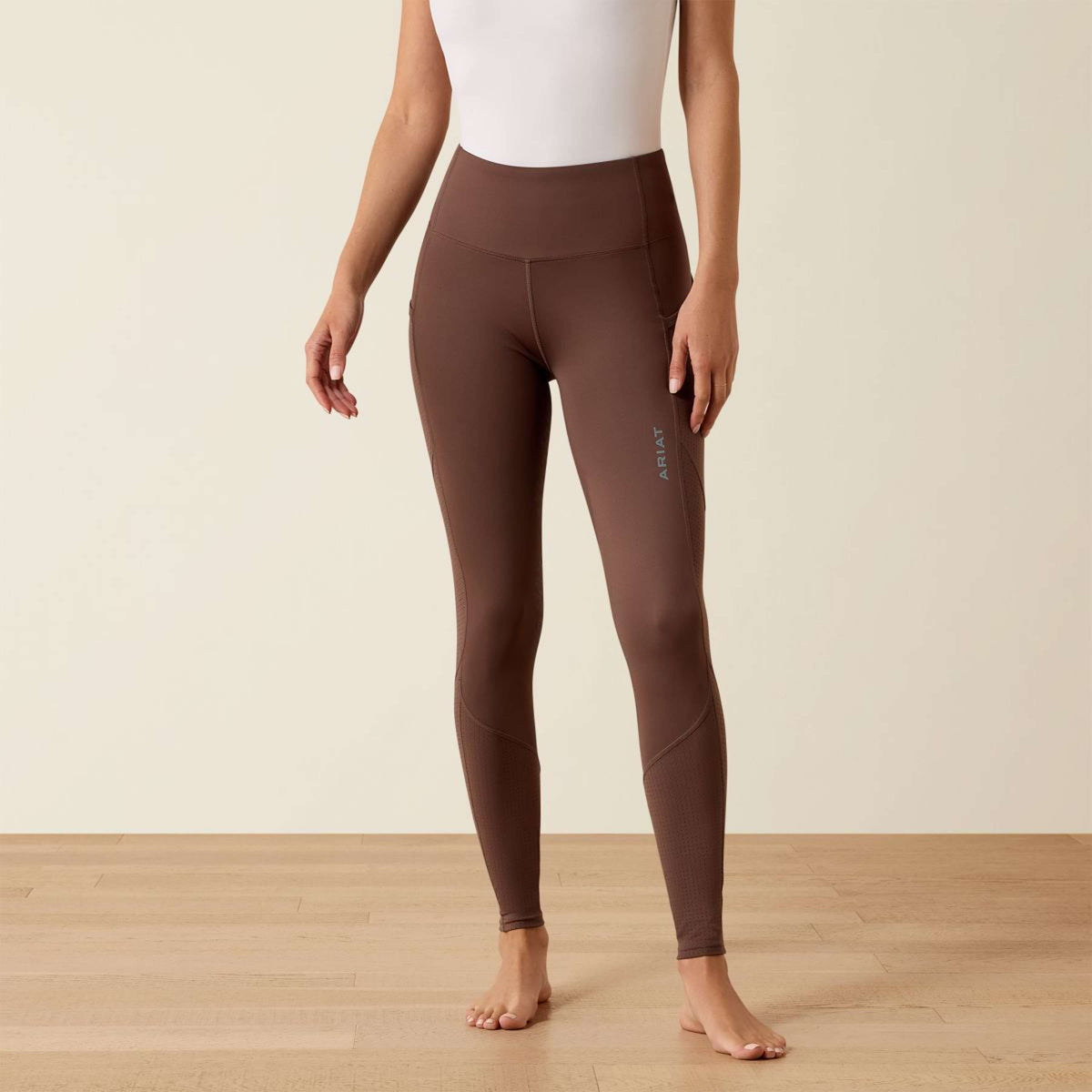 Ariat Legging de Equitación Breathe EOS Agarre de rodilla Pommel Brown