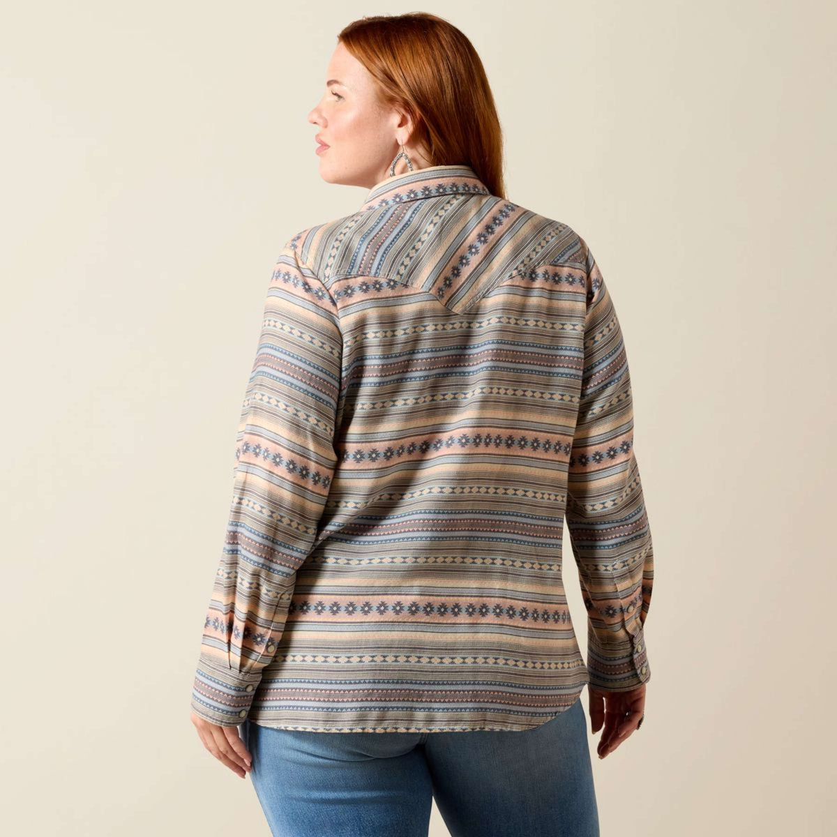 Ariat Blusa Arizona Western Mujer Ombre Blue Southwest