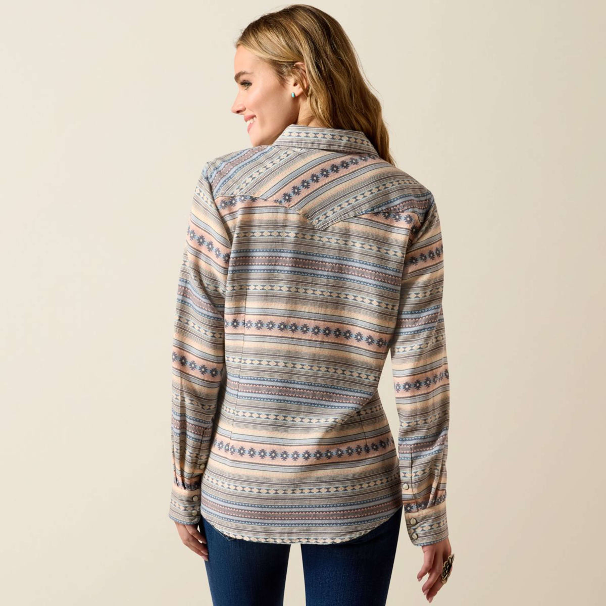 Ariat Blusa Arizona Western Mujer Ombre Blue Southwest