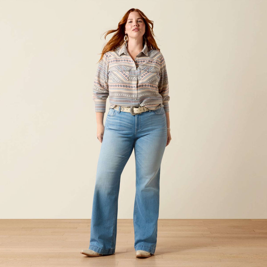 Ariat Blusa Arizona Western Mujer Ombre Blue Southwest
