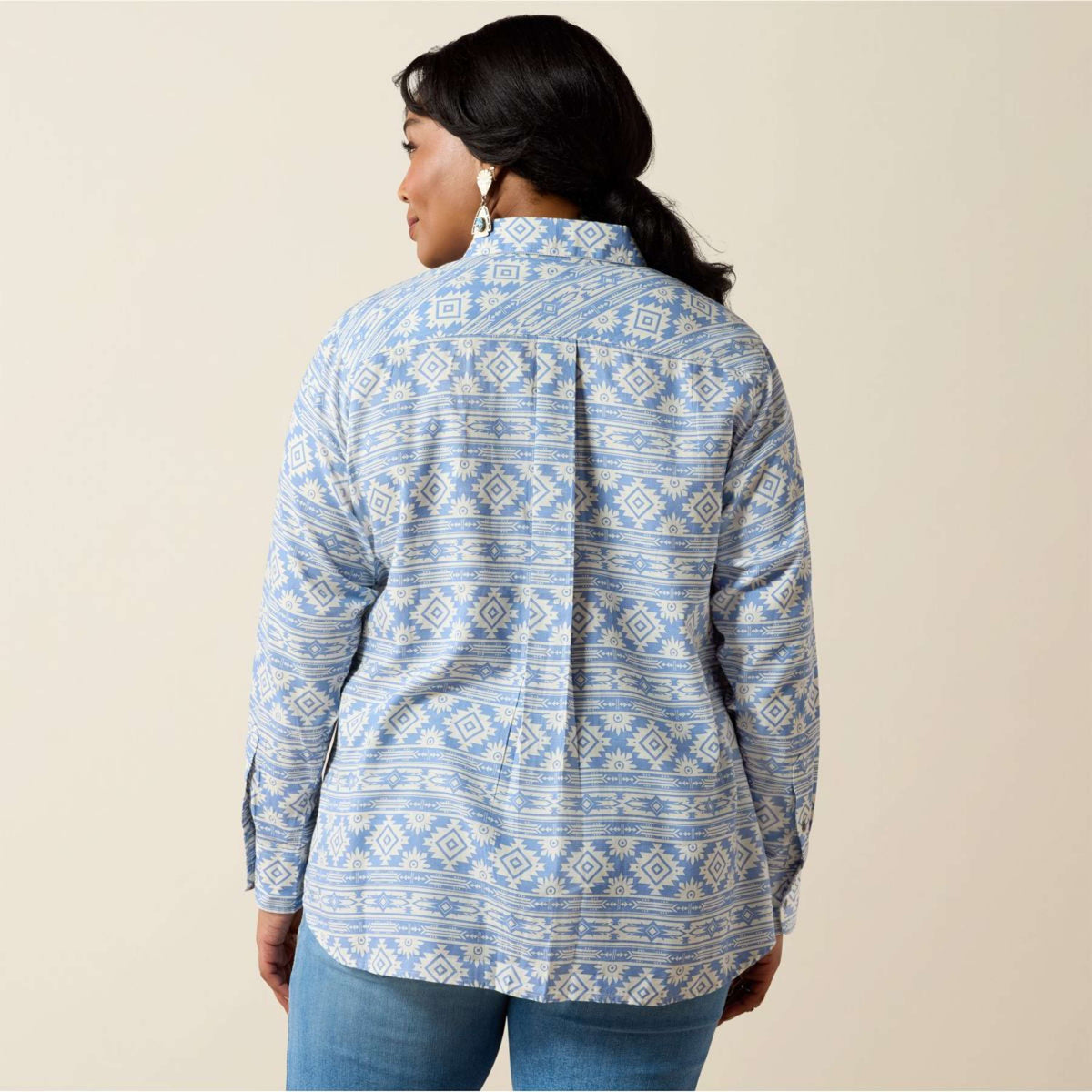 Ariat Blusa Billie Jean Mujer Ashleigh Blue Crystal Southwes