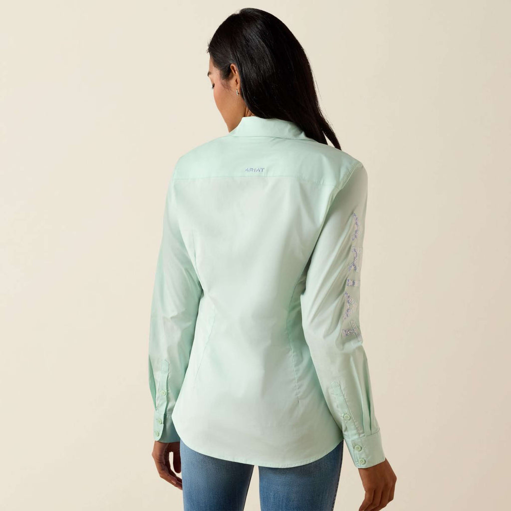 Ariat Camiseta Team Kirby Mangas Largas Dusty Aqua