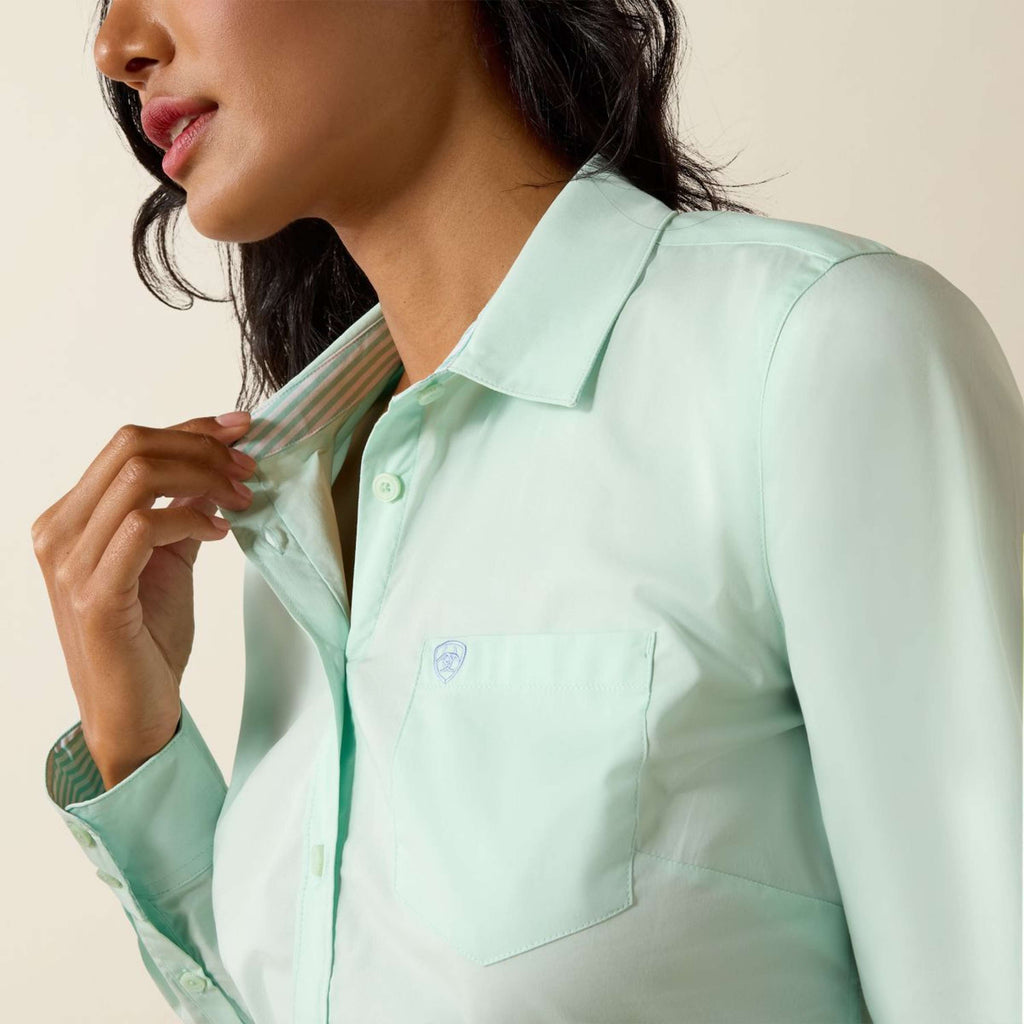 Ariat Camiseta Team Kirby Mangas Largas Dusty Aqua