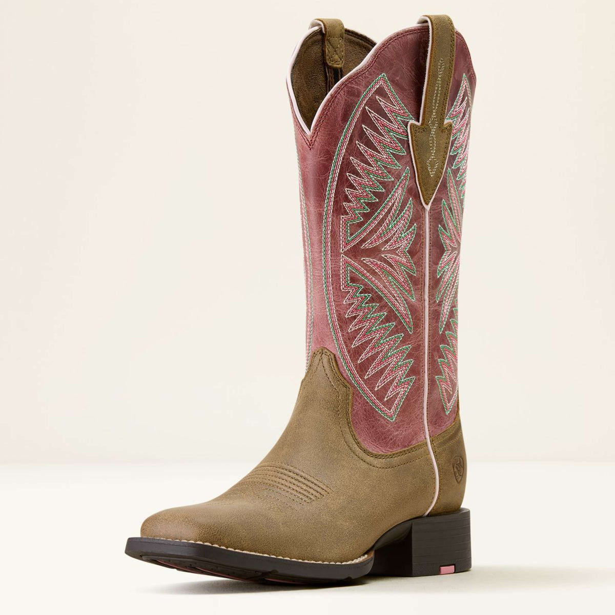 Ariat Botas Western Round Up Ruidoso Mujer Brown Bomber/Dusty Rose