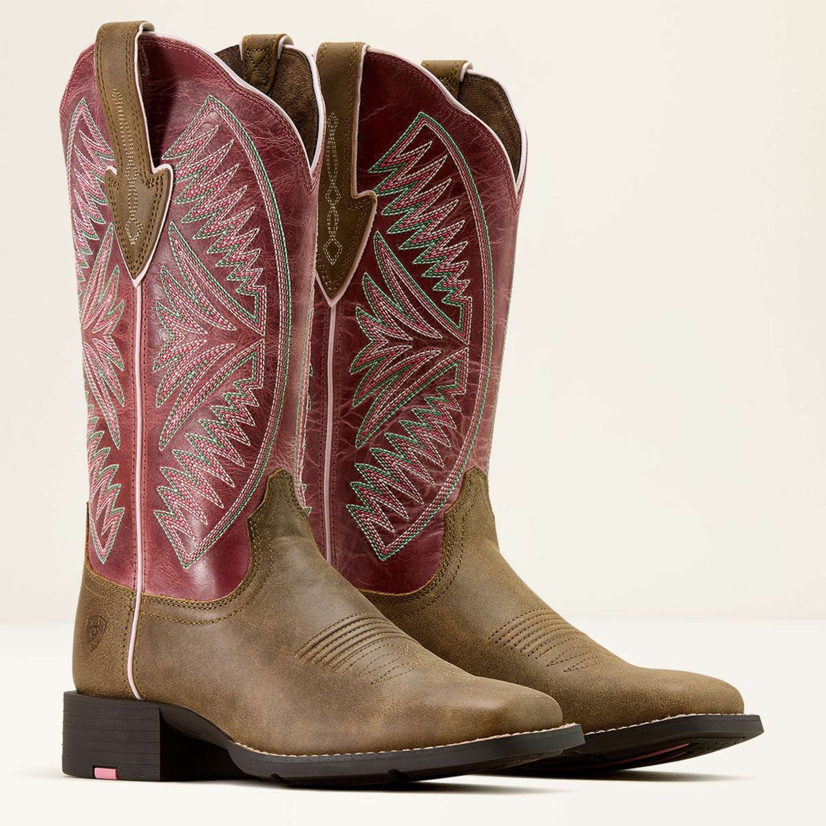 Ariat Botas Western Round Up Ruidoso Mujer Brown Bomber/Dusty Rose