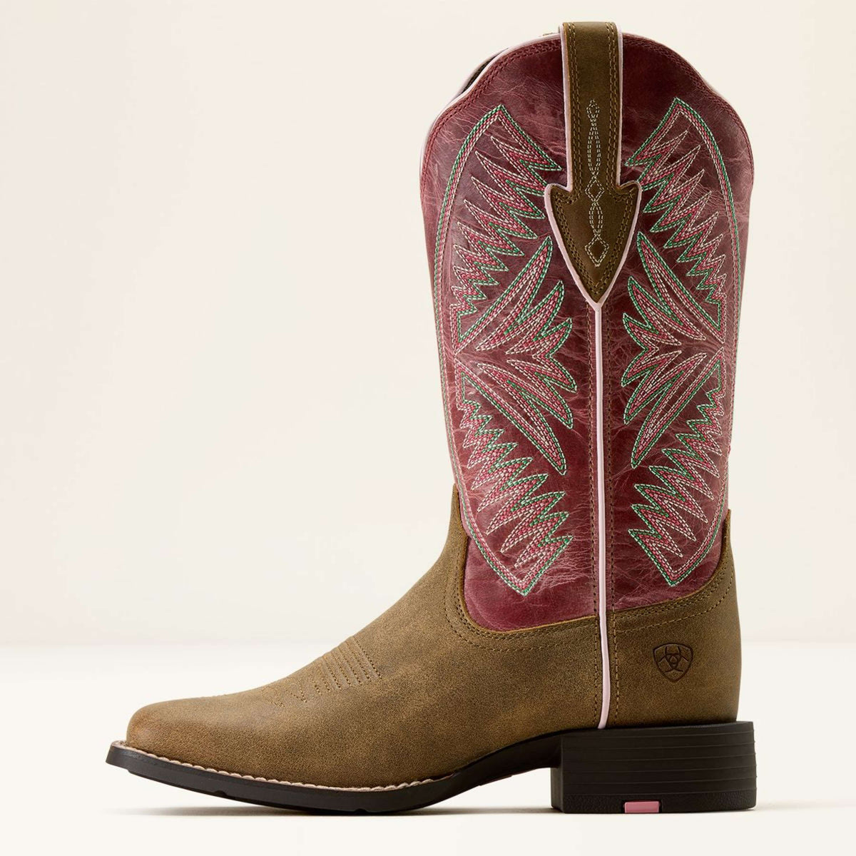 Ariat Botas Western Round Up Ruidoso Mujer Brown Bomber/Dusty Rose