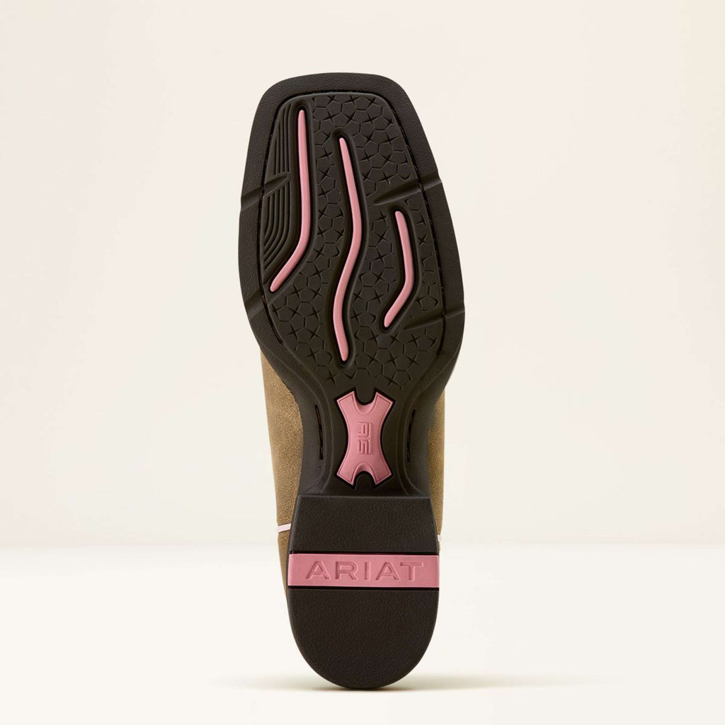 Ariat Botas Western Round Up Ruidoso Mujer Brown Bomber/Dusty Rose