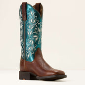 Ariat Botas Western Round Up Holly Mujer Beasty Brown/Metallic Sea