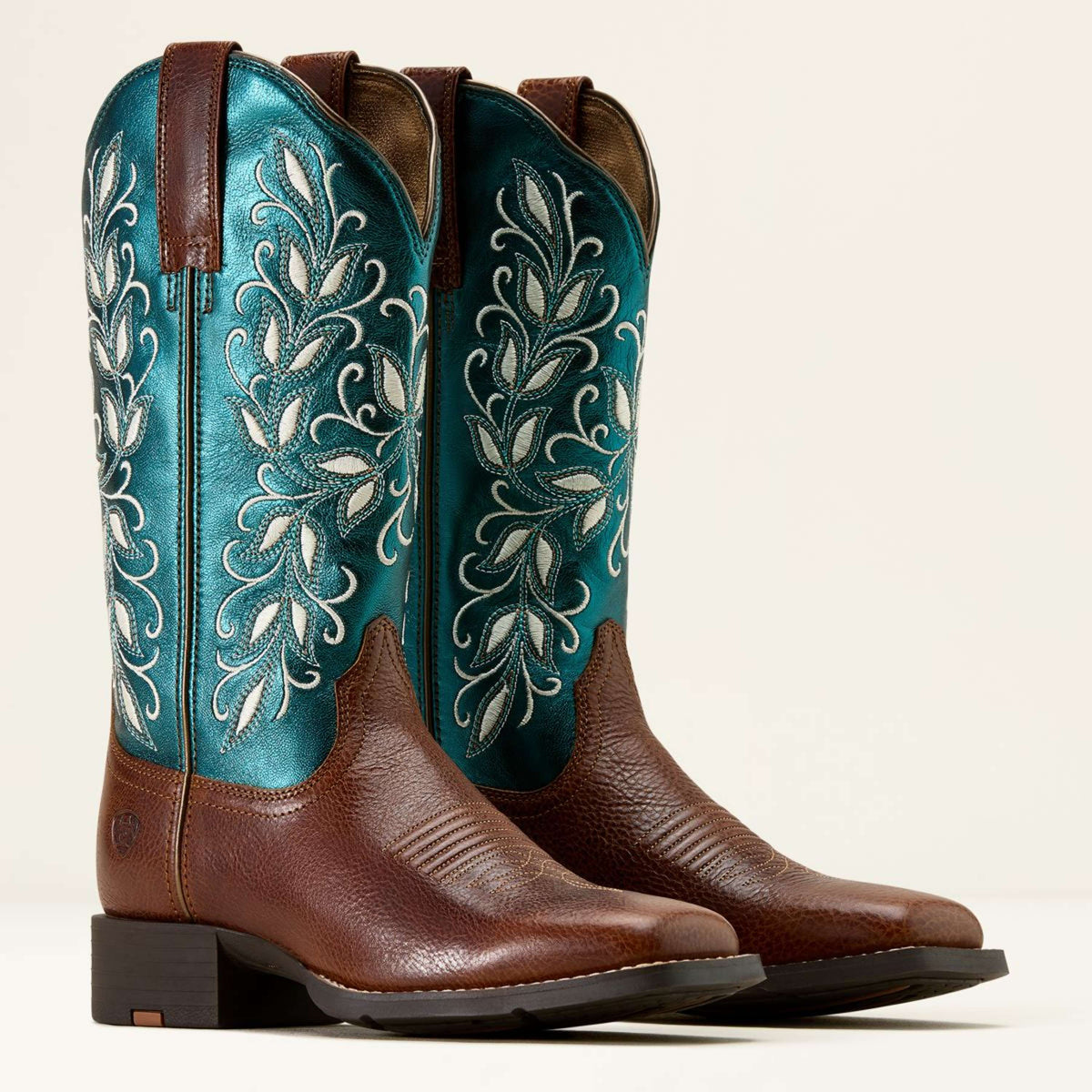 Ariat Botas Western Round Up Holly Mujer Beasty Brown/Metallic Sea