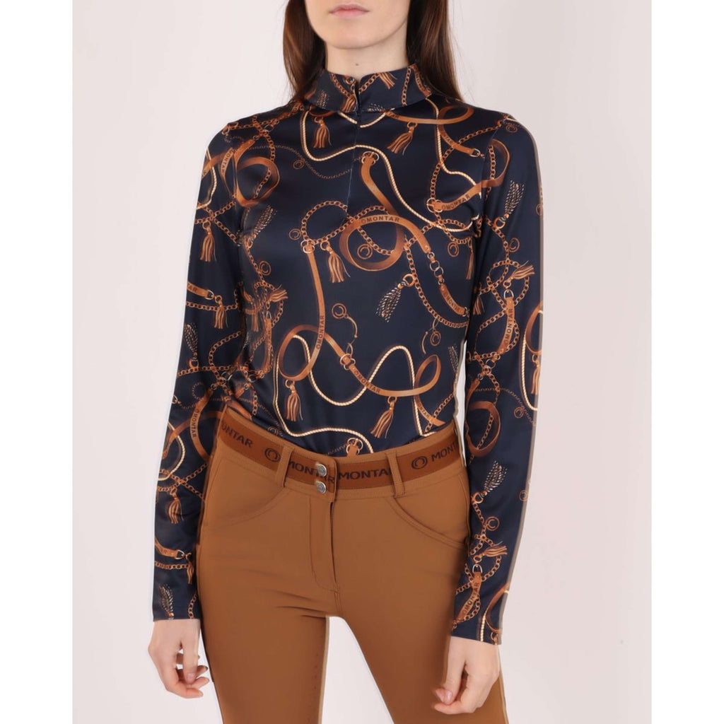Montar Polo Haily Birdle Print Mangas Largas Dark Navy