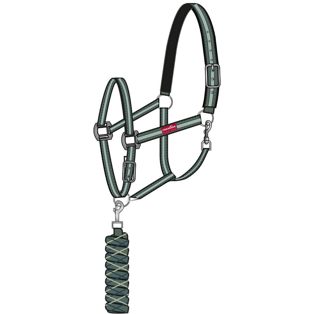 Premiere Juego de Cabestro AW25 con Gancho de Pánico Duck Green