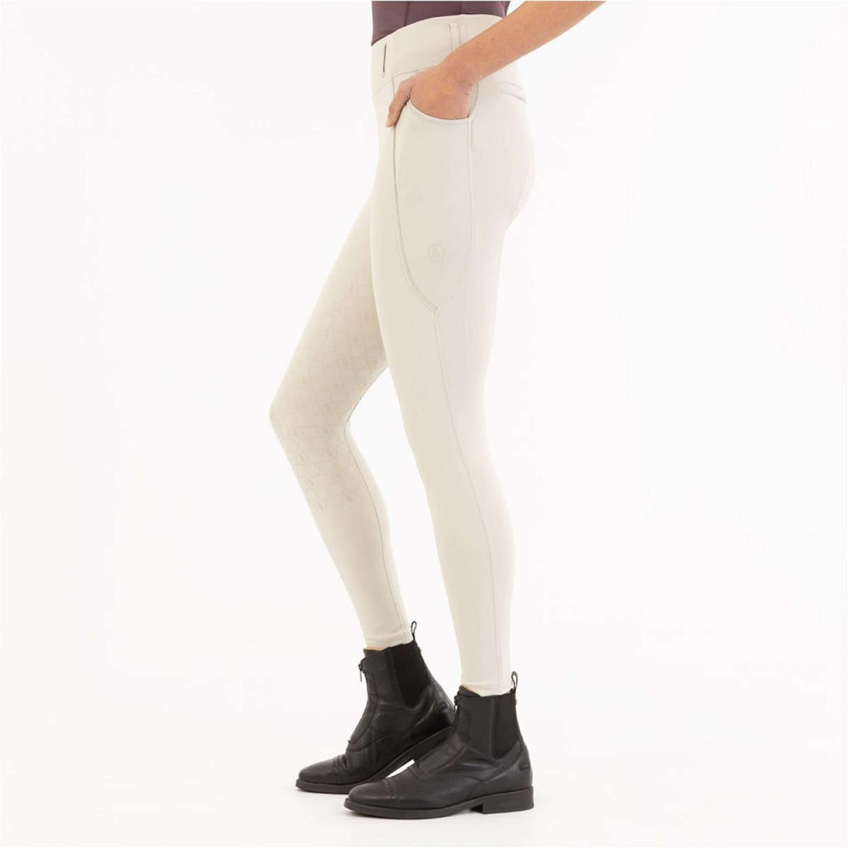 BR Legging de Equitación Ilana Full Grip Gris Chateau