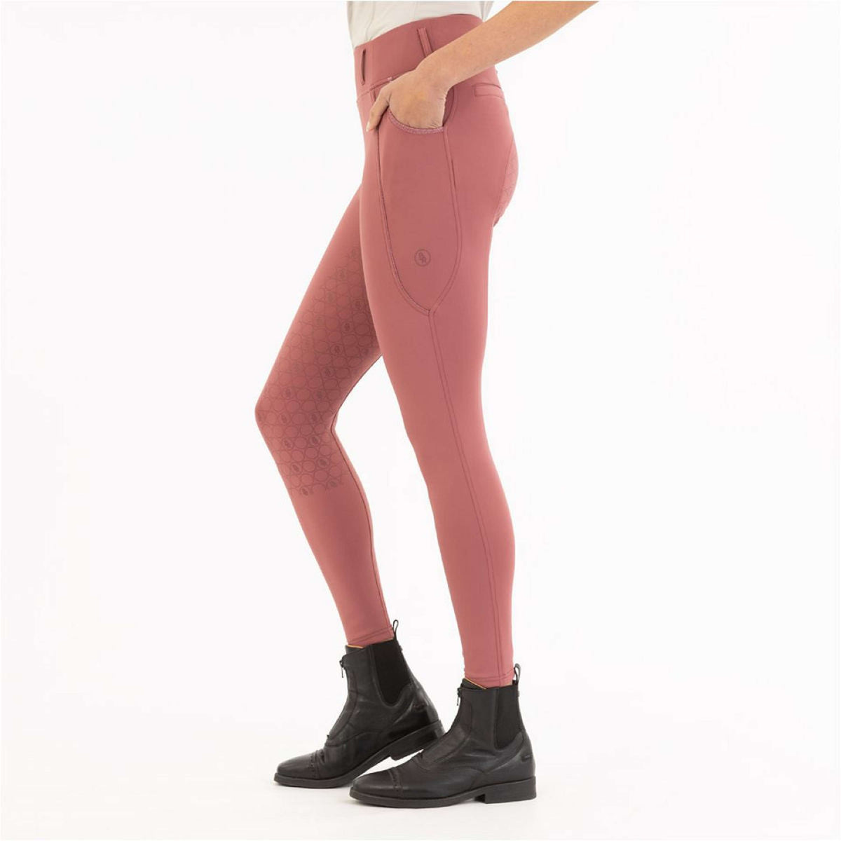 BR Legging de Equitación Ilana Full Grip Roan Rouge