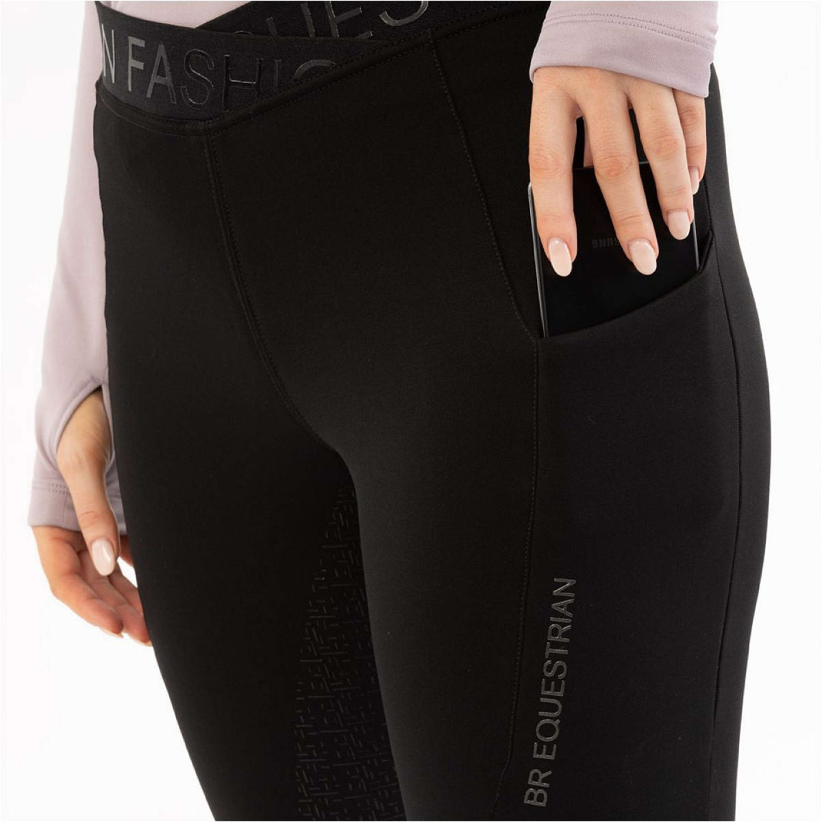 BR Legging de Equitación AW25 Jesslynn Asiento de silicona para damas Meteorite