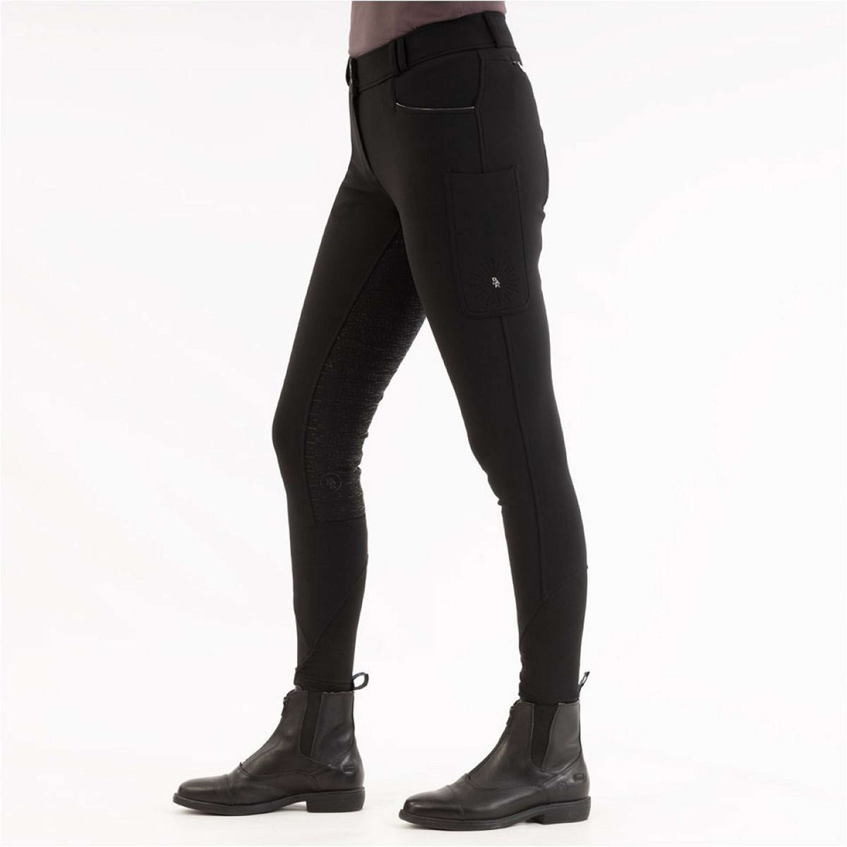 BR Pantalón de Equitación AW25 Softshell Jude Asiento de silicona para damas Meteorite