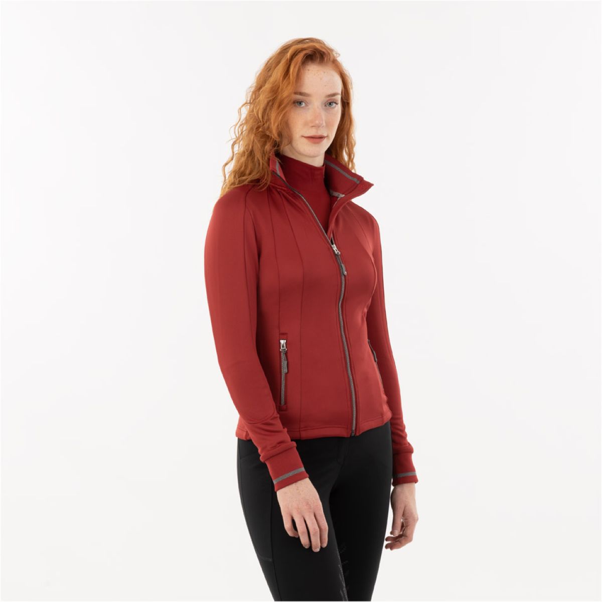 ANKY Sudadera con capucha y cremallera Technostretch ATC232101 Dark Scarlet