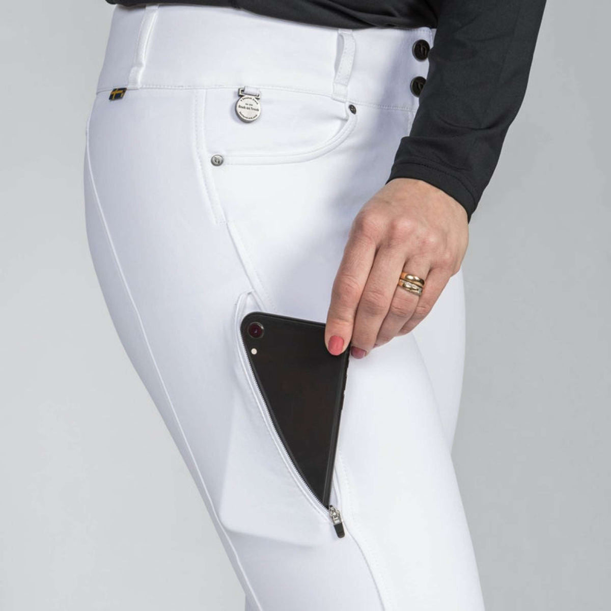 Back on Track Pantalón de Equitación Julia Full Grip Blanco