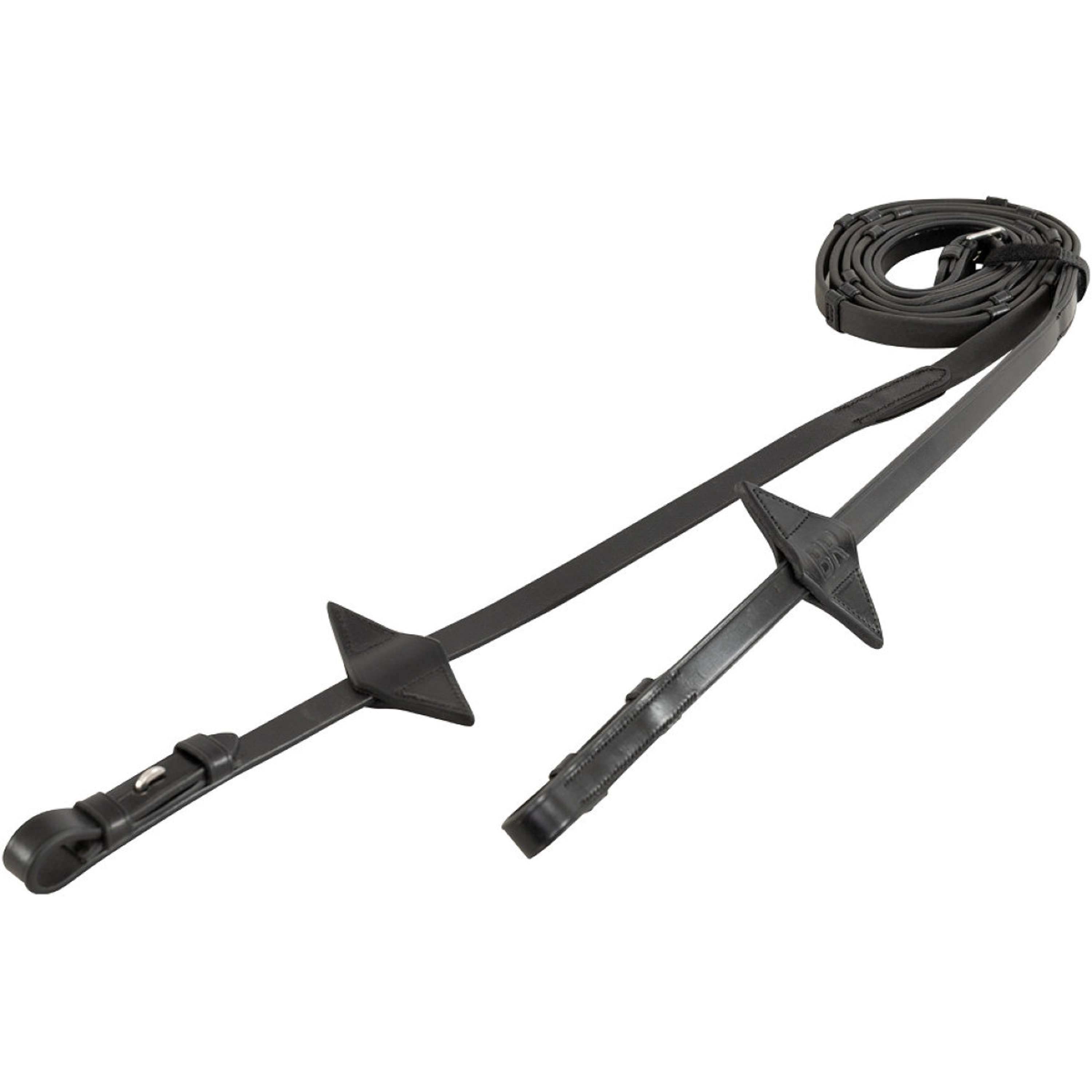 BR Riendas Biothane Cinderford Anti-Slip Negro/Plata