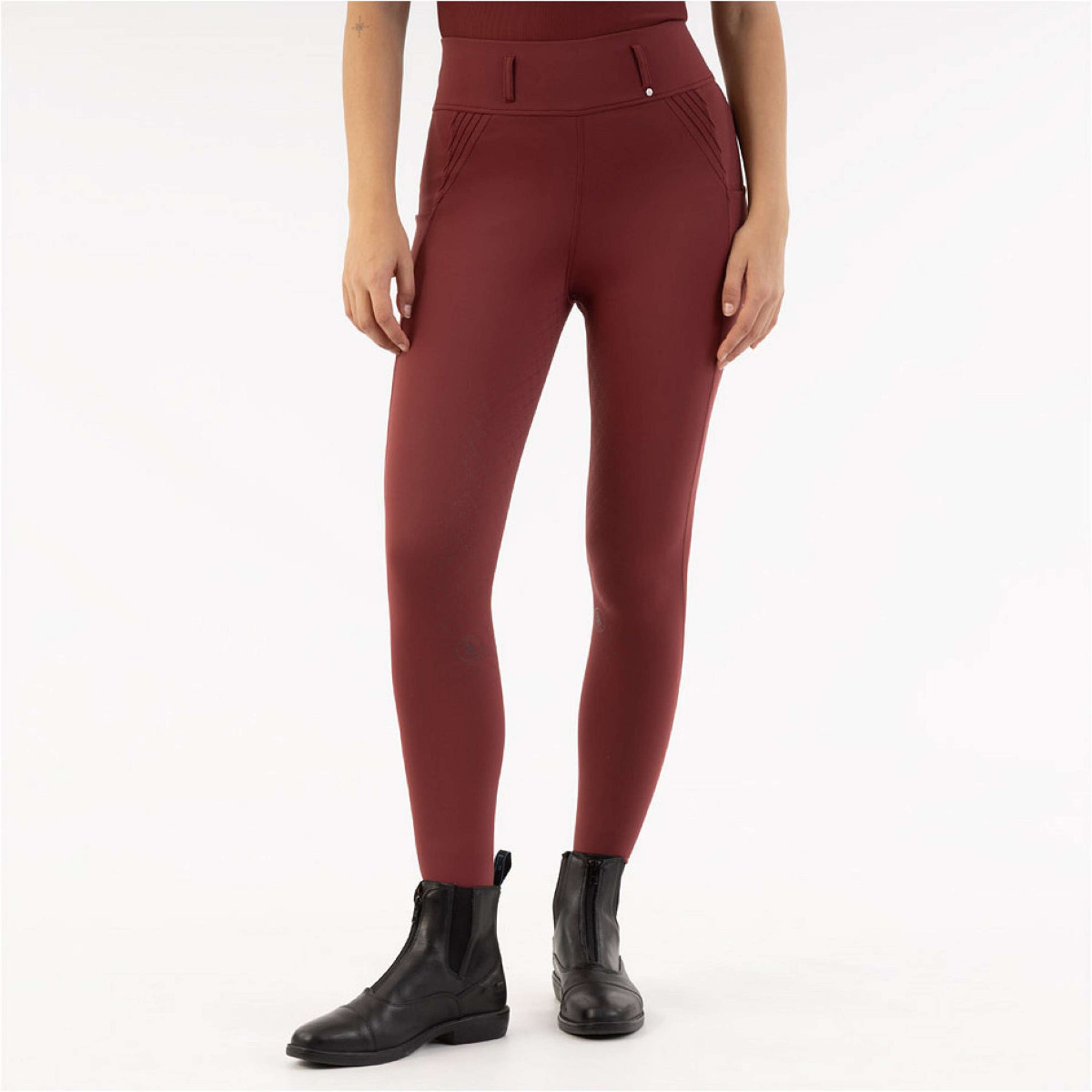 BR Legging de Equitación Krista Full Grip New Maroon