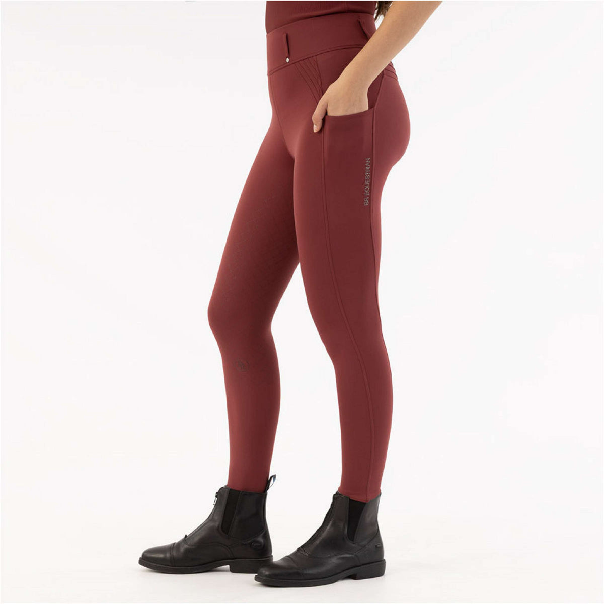 BR Legging de Equitación Krista Full Grip New Maroon