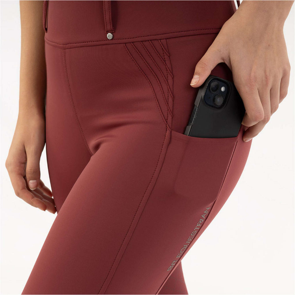 BR Legging de Equitación Krista Full Grip New Maroon