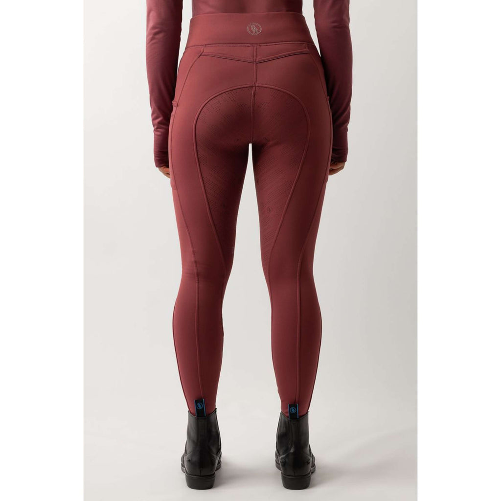 BR Legging de Equitación Lelie Full Grip Mujeres Maroon