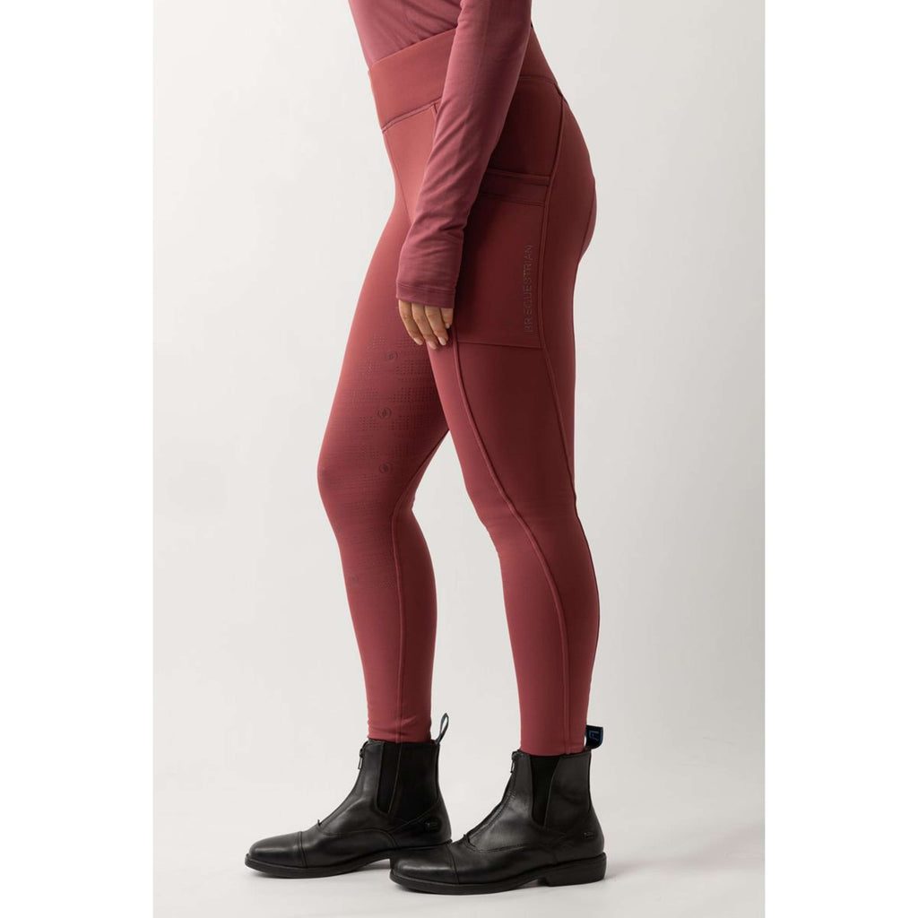 BR Legging de Equitación Lelie Full Grip Mujeres Maroon