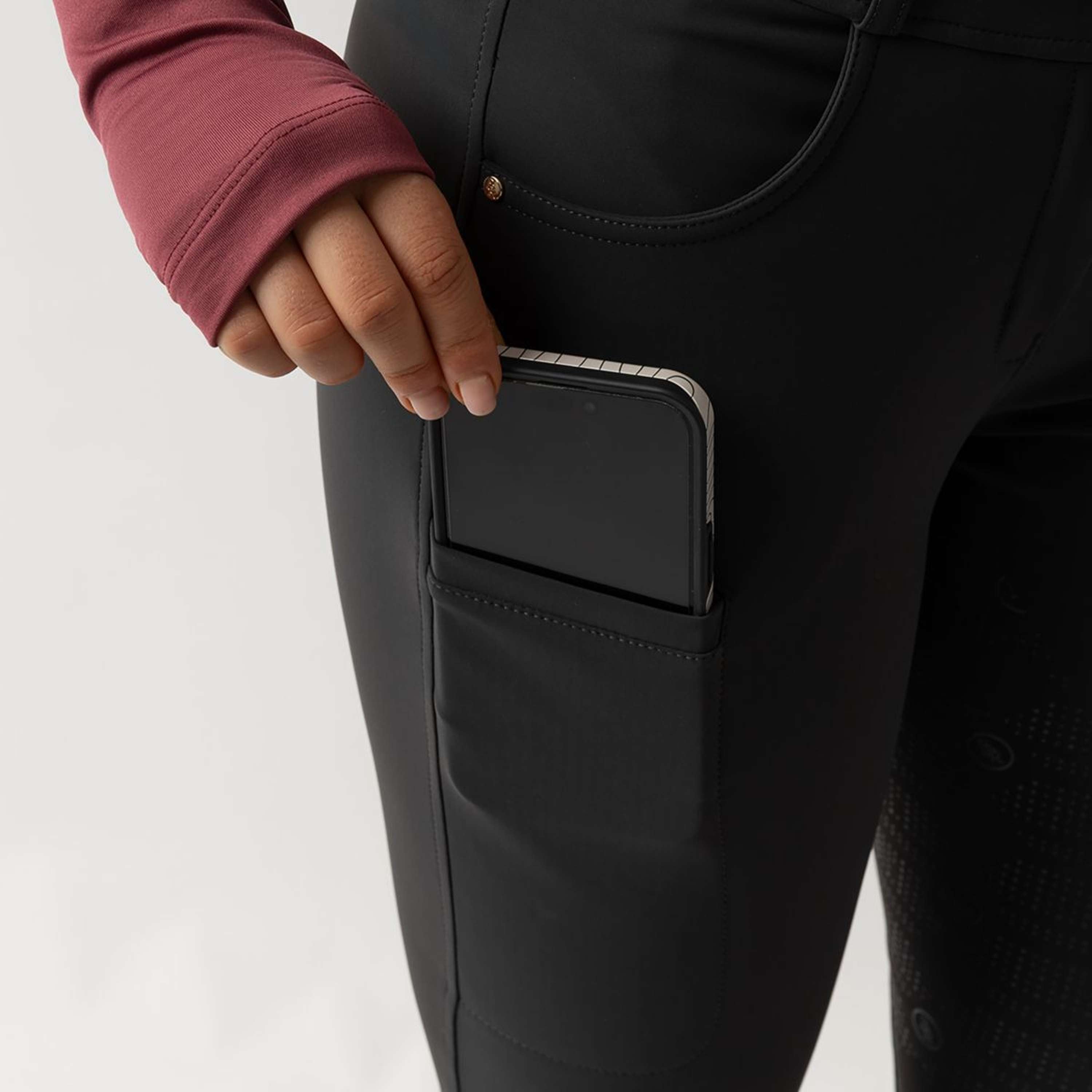 BR Legging de Equitación Lendsey Full Grip Mujeres Moonless Night