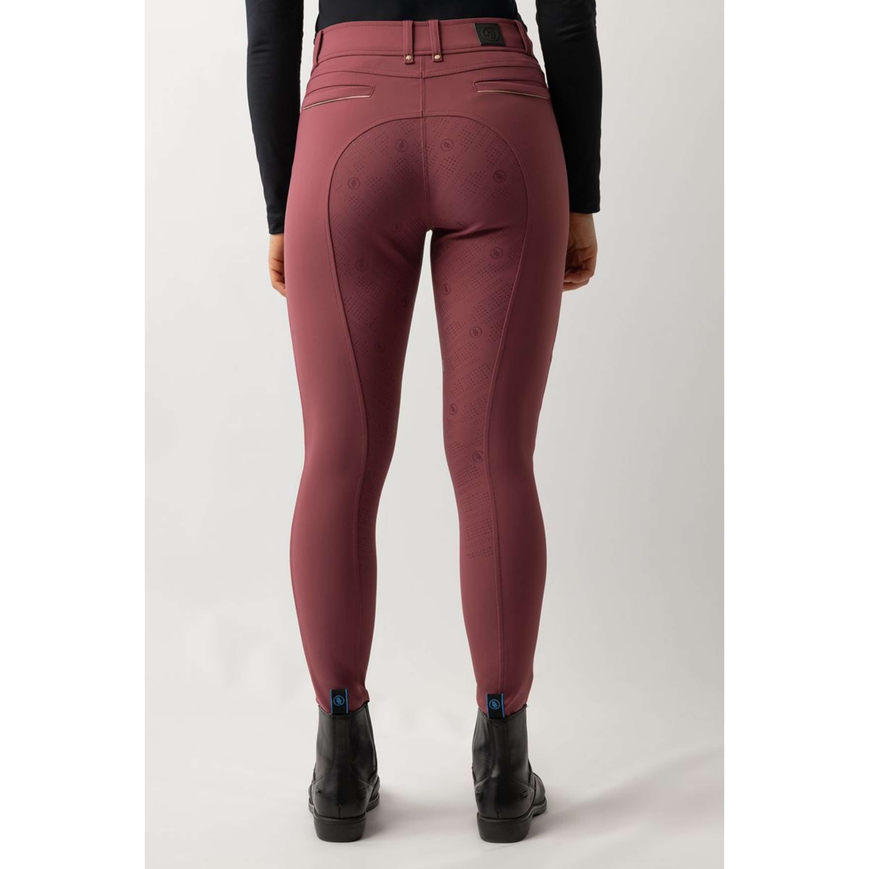 BR Legging de Equitación Lendsey Full Grip Mujeres Maroon