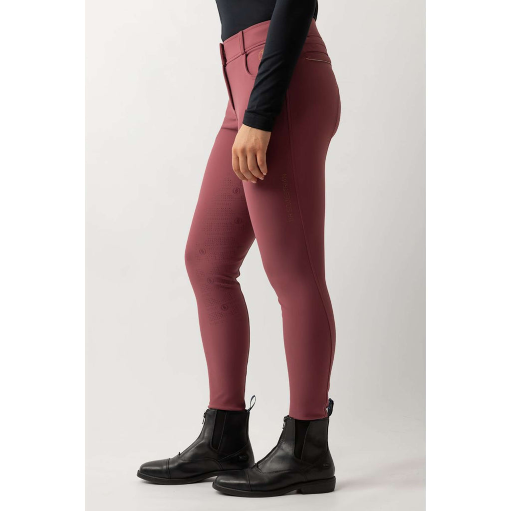 BR Legging de Equitación Lendsey Full Grip Mujeres Maroon