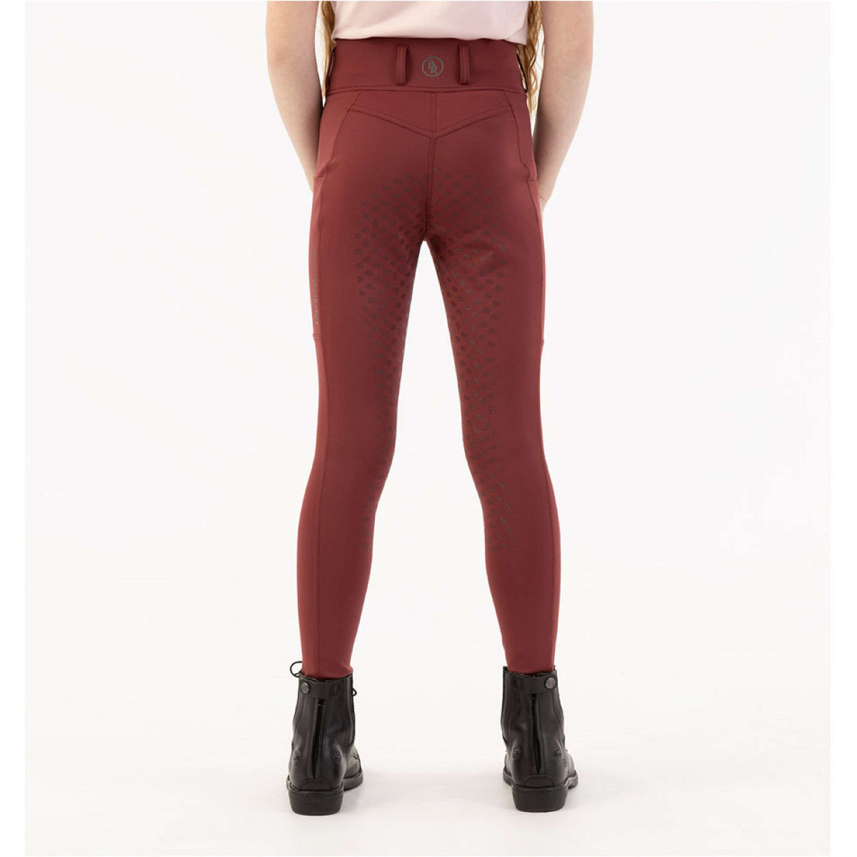 BR Legging de Equitación Eevolv Kika Kids Full Grip New Maroon