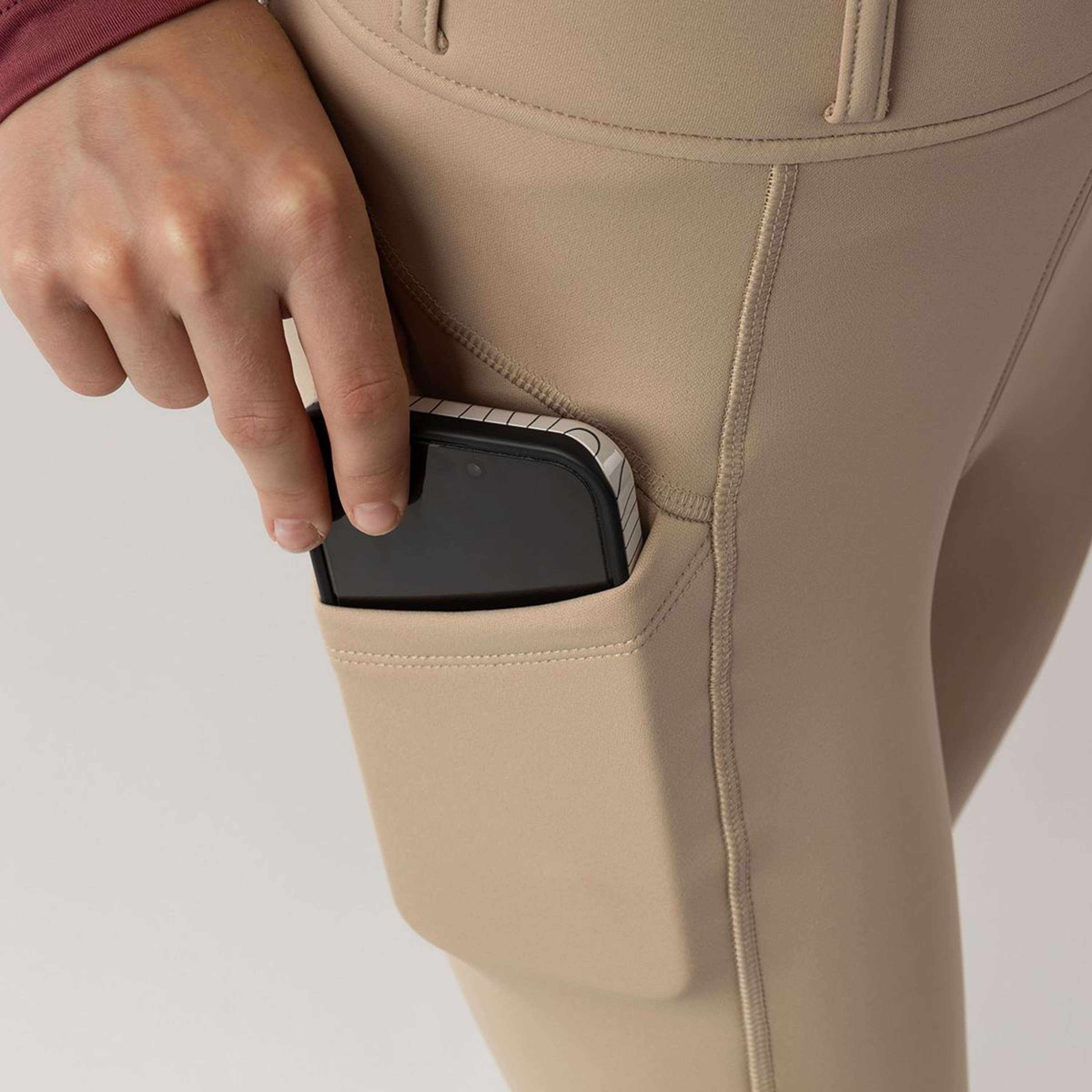 BR Legging de Equitación Eevolv Lenny Full Grip Niños Doeskin