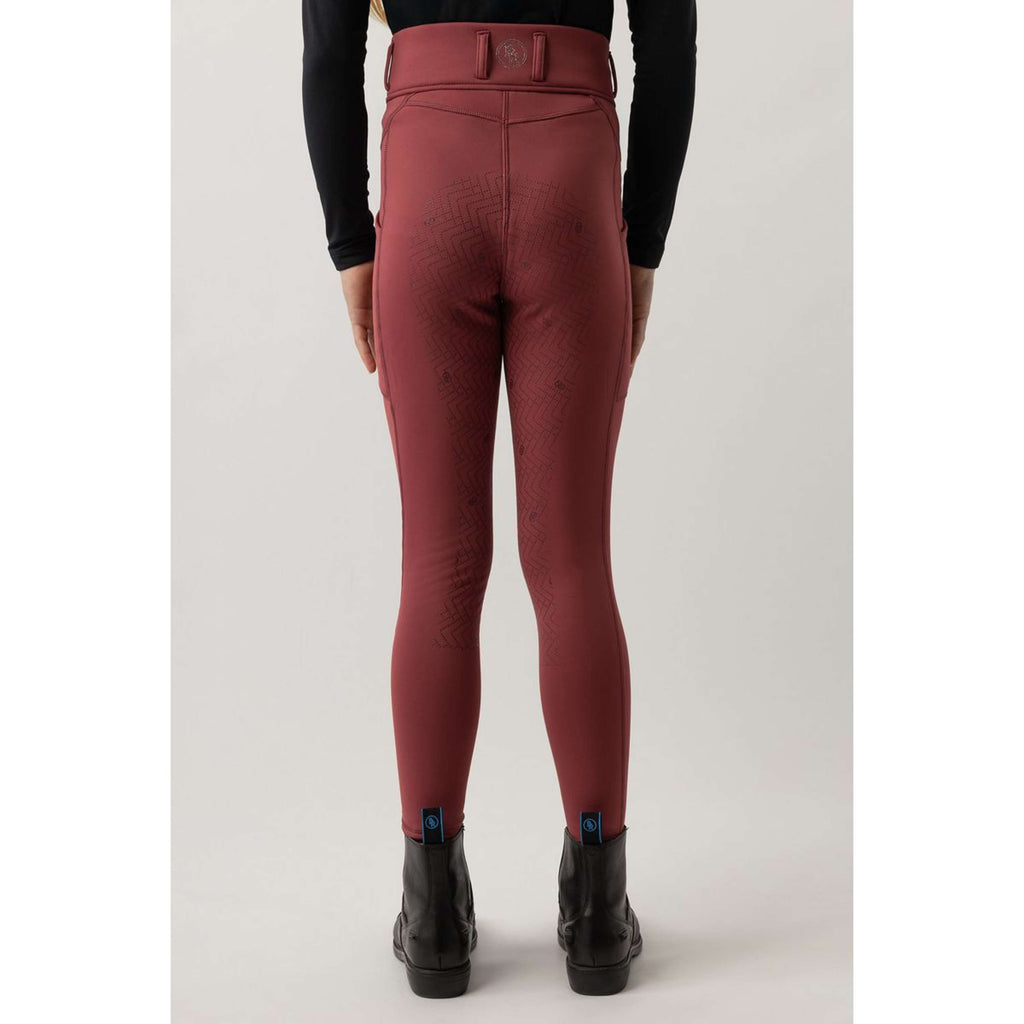 BR Legging de Equitación Eevolv Lenny Full Grip Niños Maroon