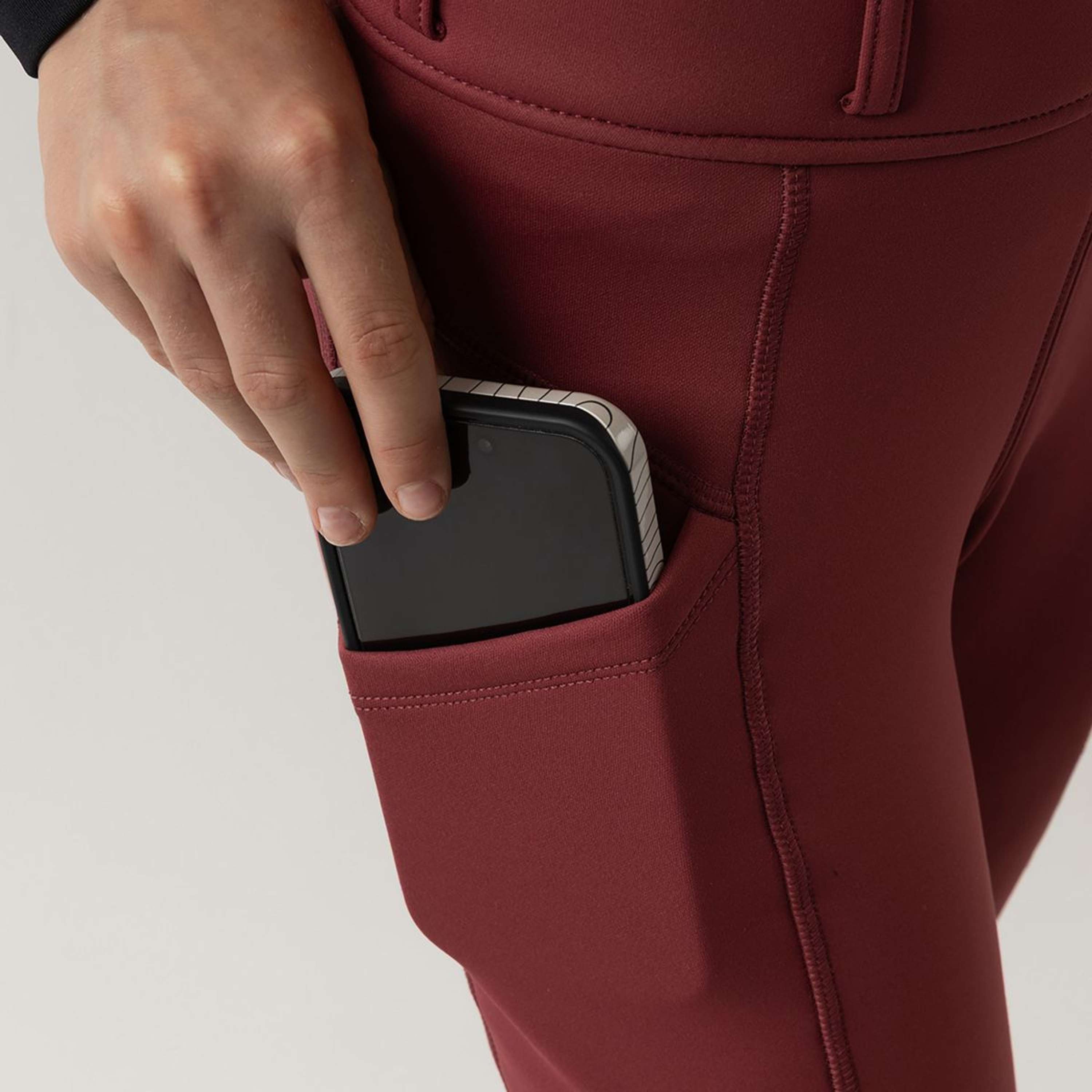 BR Legging de Equitación Eevolv Lenny Full Grip Niños Maroon