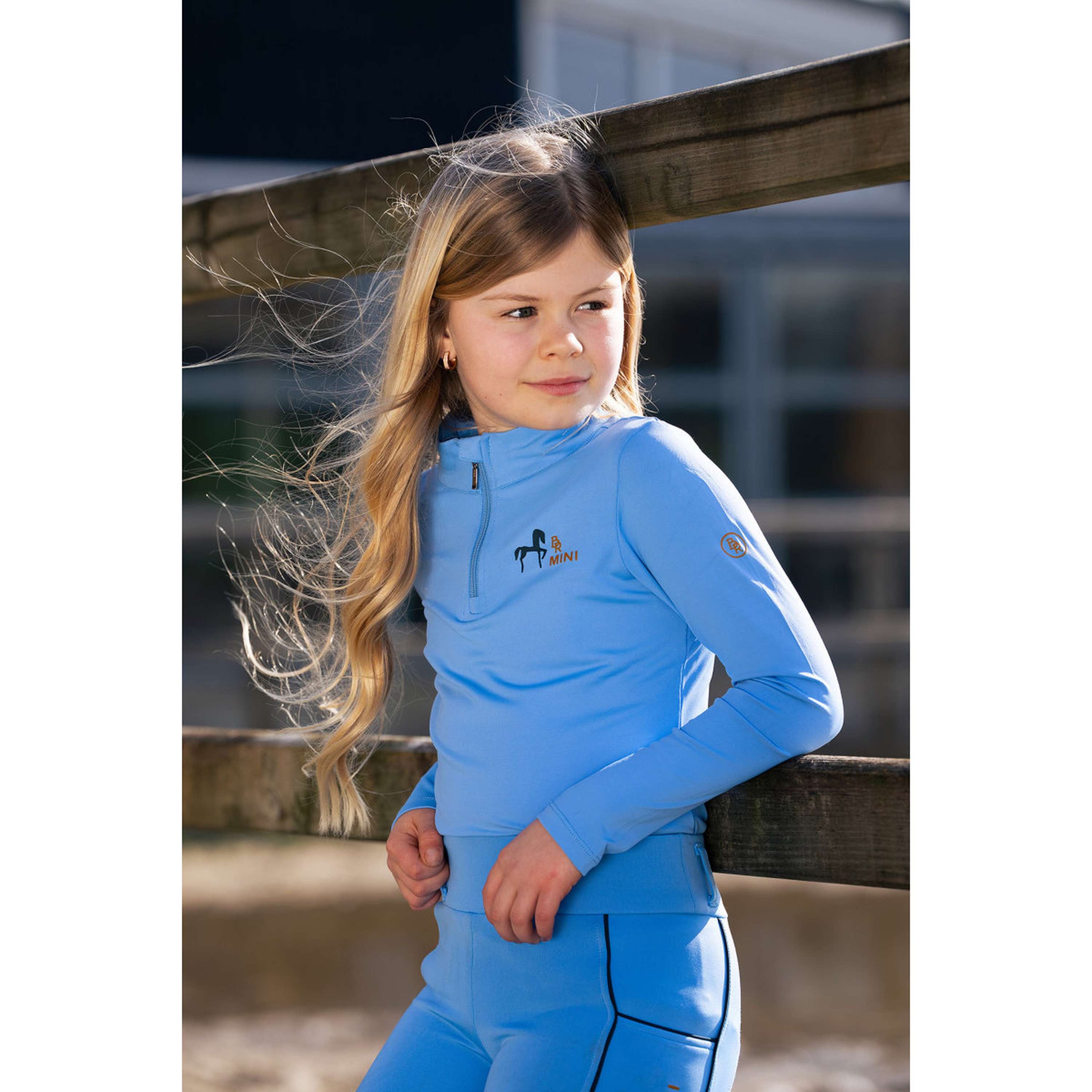 BR Camiseta Zip-up Mini Horse Little Blue