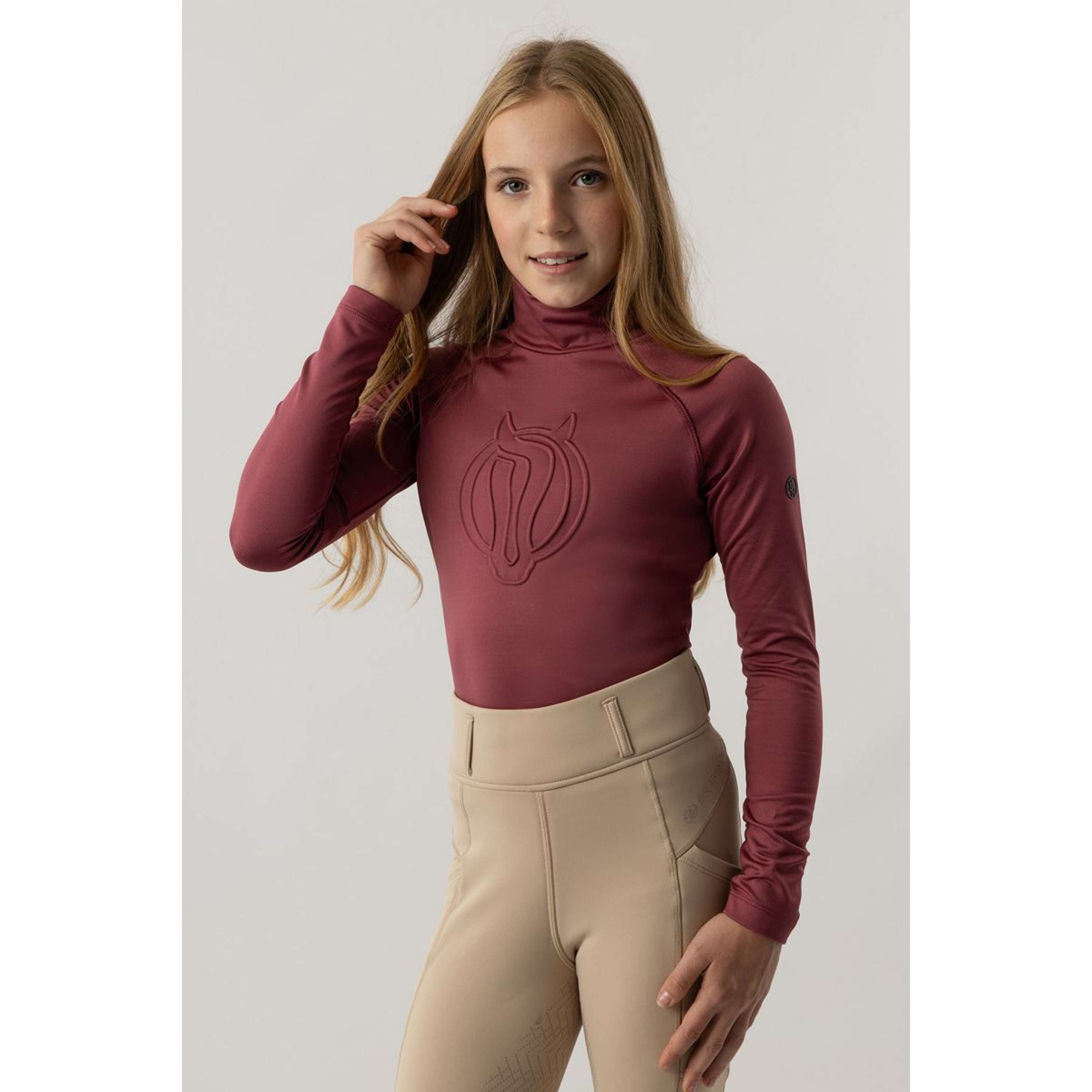BR Jersey de Cuello Alto Eevolv Linn Niños Maroon