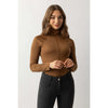 BR Jersey de Cuello Alto Leonel Mujer Cognac Ochre