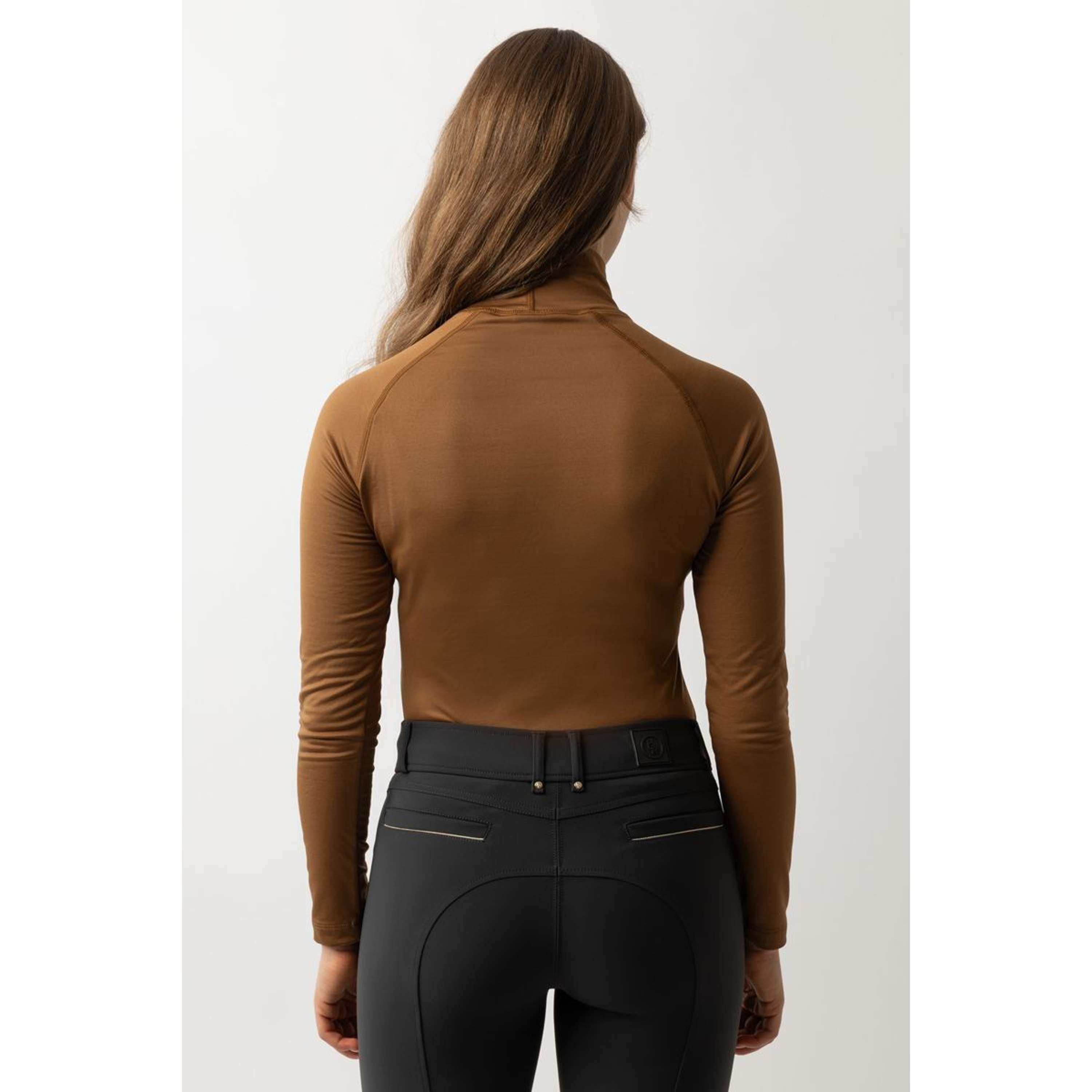BR Jersey de Cuello Alto Leonel Mujer Cognac Ochre