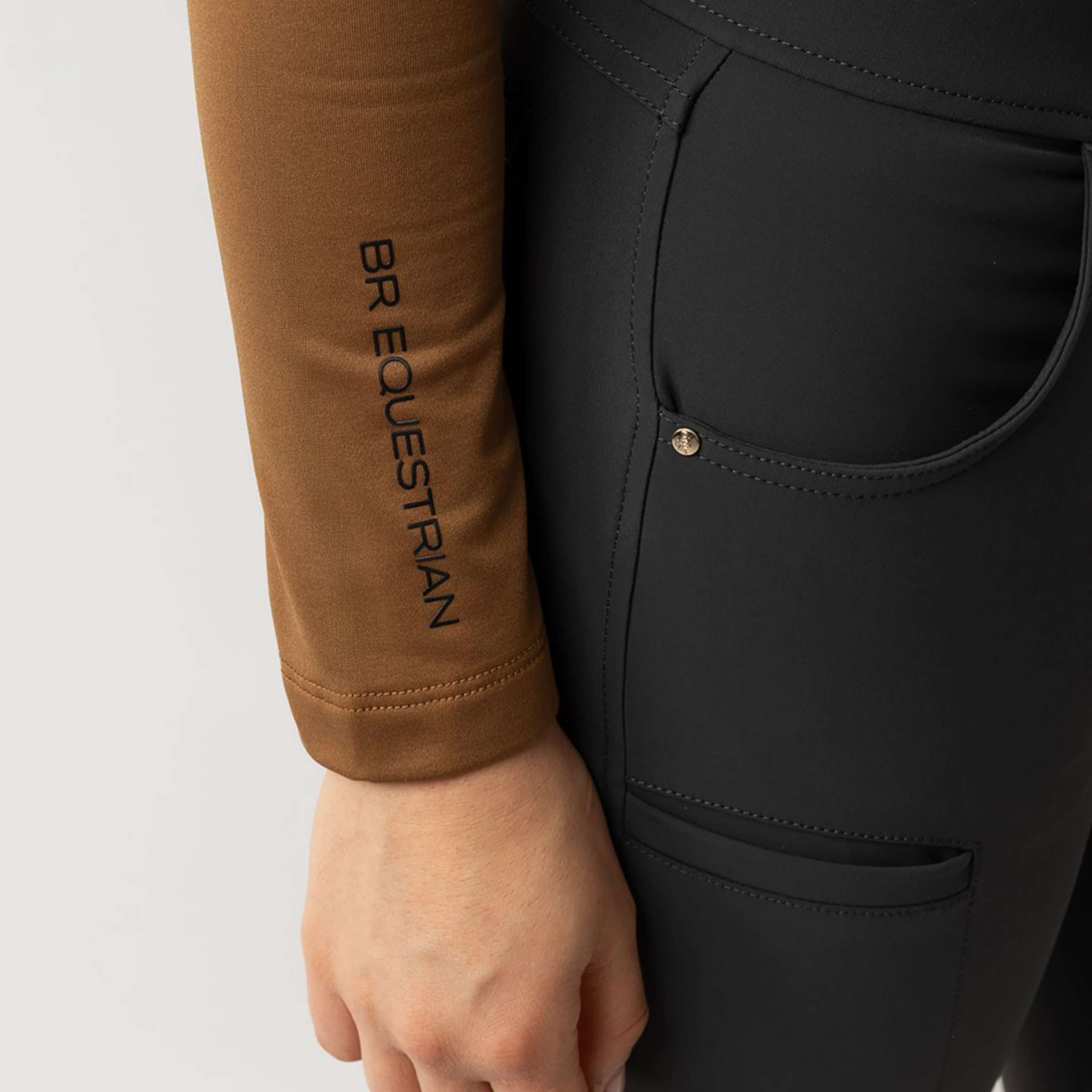 BR Jersey de Cuello Alto Leonel Mujer Cognac Ochre