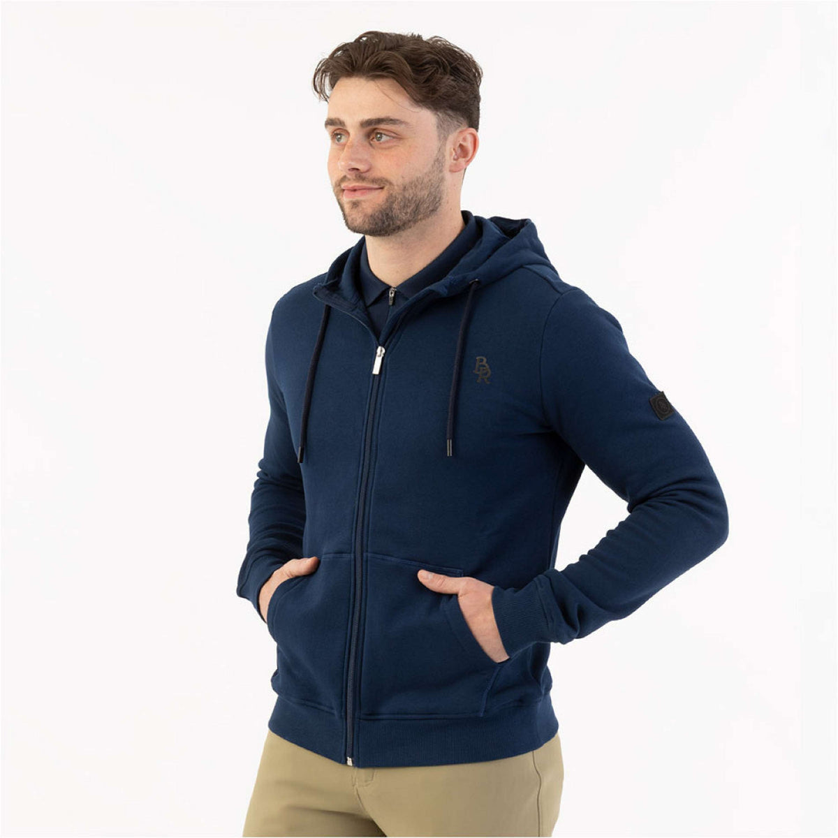 BR Sudadera con capucha y cremallera Keanu Hombres Pageant Blue