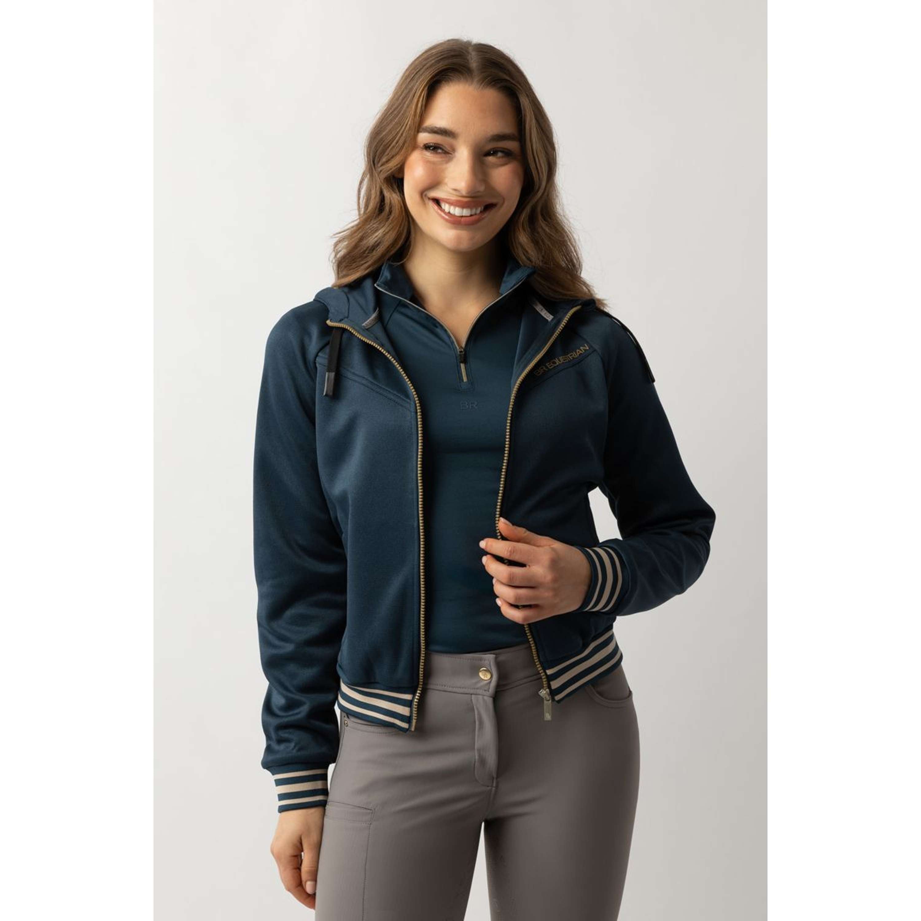 BR Sudadera con capucha y cremallera Laura Mujer Stratified Sea
