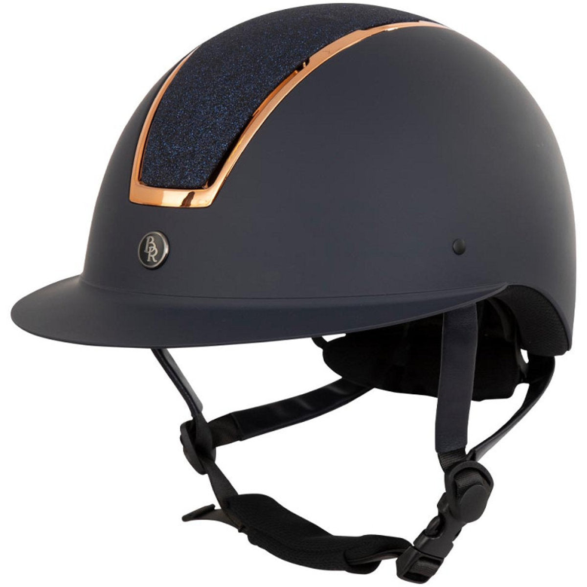 BR Casco de Equitación Omega Painted Glitter Navy/Rose