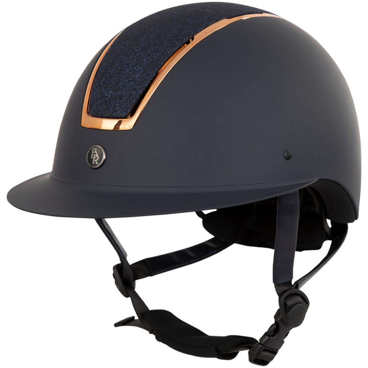 BR Casco de Equitación Omega Painted Glitter Navy/Rose