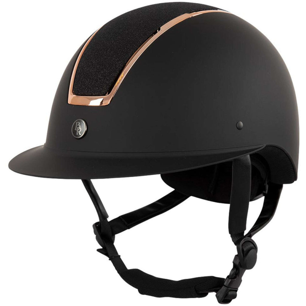 BR Casco de Equitación Omega Painted Glitter Negro/Rosa
