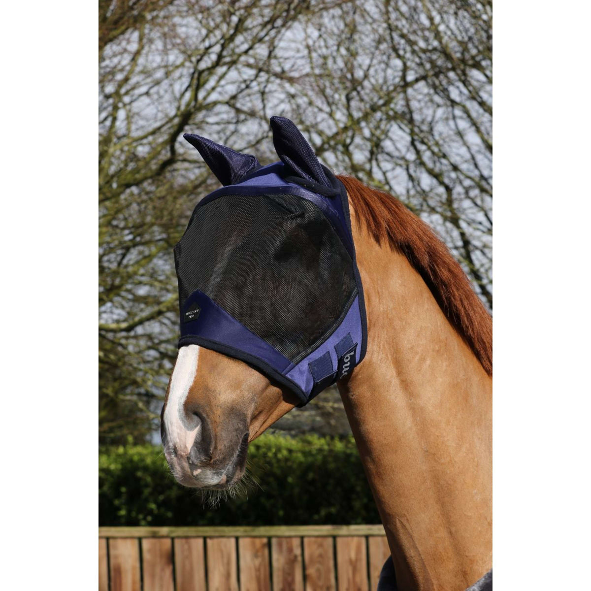 Bucas Bucas Fly Mask Buzz-Off Pro Marino
